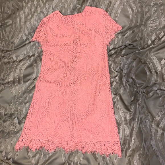 🙂 BOGO Francesca’s Pink Lace Mini Dress - Picture 2 of 8